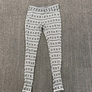 Kavu Black and White Patterned Kids Leggings